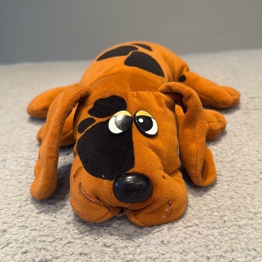 TONKA Pound Puppy Vintage 1985 Large Brown w/ Black Spots
